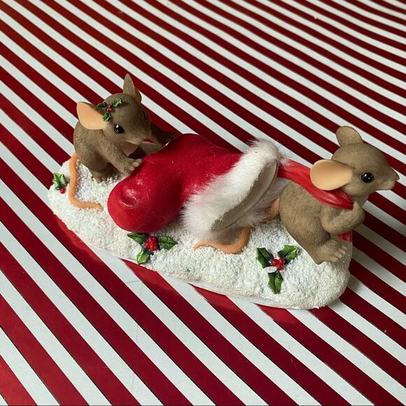 Charming Tails by Fitz and Floyd "Getting Ready for Santa" 38 of 5,000 Figurine - Picture 3 of 10
